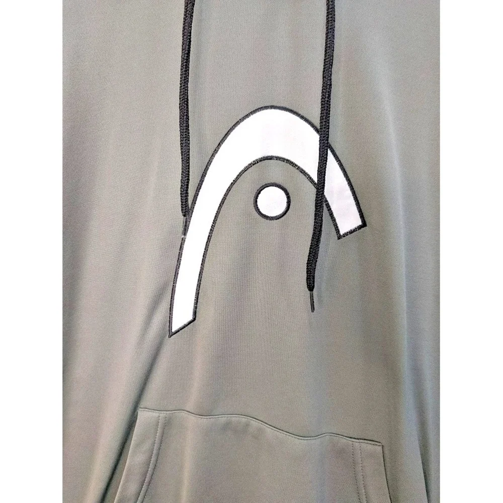 HEAD‎ Brand LOGO Pullover Hoodie Sweatshirt Mens Size SMALL Olive Green EUC